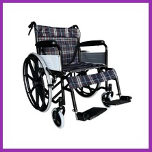 Salmore G099 Ekose Kumaş Standart Tekerlekli Sandalye Bty