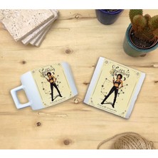 Harikapoli Burçlar/yay Burcu Set 4 - Fincan Kupa-Taş Bardak Altlığı 1