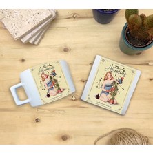 Harikapoli Burçlar/kova Burcu Set 4 - Fincan Kupa-Taş Bardak Altlığı 1