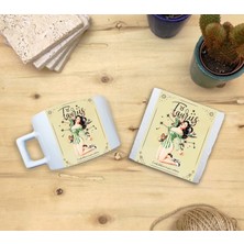 Harikapoli Burçlar/boğa Burcu Set 4 - Fincan Kupa-Taş Bardak Altlığı 1