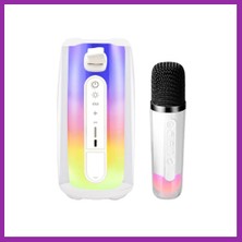 Bezos Pluse 7 Mikrofonlu Rgb Kablosuz Hoparlör - Beyaz BEZ10