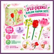 Bloom 3’lü Çiçekli Kalem Yapım Seti 104 Parça Gambera1
