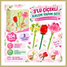 Bloom 3’lü Çiçekli Kalem Yapım Seti 104 Parça Za