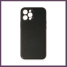 Bezos iPhone 12 Pro Kılıf Coco Deri Silikon Kapak - Siyah Bhs