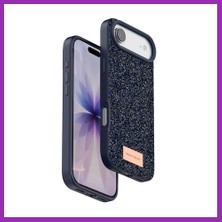 Salmore Onegif iPhone 17 Uyumlu Air Uyumlu Bright Simli Kapak - Mavi Bty