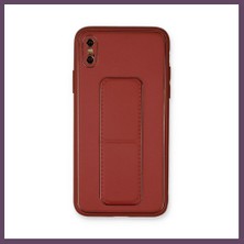 Bezos iPhone Xs Max Kılıf Coco Deri Standlı Kapak - Fuşya Bhs