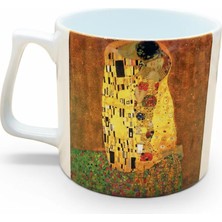 Harikapoli Klimt - Öpücük (The Kiss) Yelken Kulplu Seramik Kupa