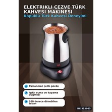 Elektrikli Cezve Türk Kahvesi Makinesi 300 ml 800W Paslanmaz Çelik Gövde BX-315965