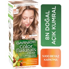 Garnier Color Naturals 8n Doğal Açık Kumral Kutu Saç Boyası 50 Ml.