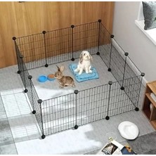 Evcil Hayvan Kedi Tavşan Ginepig Oyun Evi ve Köpek Çiti 12 Panel Galvaniz