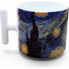 Harikapoli Van Gogh - Yıldızlı Gece (The Starry Night) T Kulplu Seramik Kupa