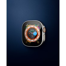 TeknoKapsül Apple Watch Ultra 49MM Legend Camlı Kasa Ekran Koruyucu - Siyah-Gümüş