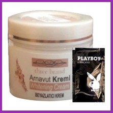 Salmore Süper Three Brand Arnavut Kremi Whitens Cream Kremi 100 ml + 1 Adet Jel Hediye Bty