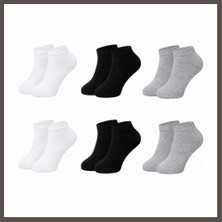 Nexora Living Erkek Bambu Patik Çorap 6'lı Paket, Siyah Beyaz Gri, Nefes Alan Nem Emici Yumuşak Günlük Spor Bilek Çorabı · Beden: 39-44 · Renk: Çok Renkli 6 Lı Nxrlvng