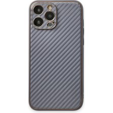 Pamukia Apple Iphone 13 Pro Max Kılıf Coco Karbon Silikon - Gri
