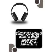 Aslanoğlu Store Tcx Kulak Üstü Kablosuz Bluetooth Kulaklık Yumuşak Süngerli Sd Kart Girişli