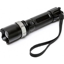 Aslanoğlu Store Tcx KM-110 Profesyonel Şarjlı El Feneri Ledli+Flashlight+Zoom Özellikli  Atlı 6 Parça Full Set