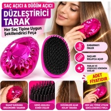 Aslanoğlu Store Neon Pembe Düzleştirici Tarak Geniş Aralıklıher Saç Tipine Uygun Fırçalı Saç Düzleştirici(Adet Fiya