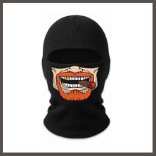 Nexora Living Unisex Sakallı Puro Baskılı Balaklava 1 Adet Tek Beden Viskoz Kask Içi Outdoor Maske · Renk: Siyah · Beden: Standart Nxrlvng