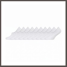 Nexora Living Erkek Bambu 12'li Babet Çorap Görünmez No Show Dikişsiz Silikon Topuklu · Beden: 39-44 · Renk: Beyaz 12 Li Nxrlvng