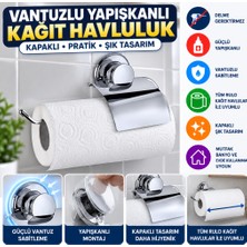 Aslanoğlu Store Vantuzlu Yapışkanlı Kağıt Havluluk Rulo Havlu Tutacağı Askısı