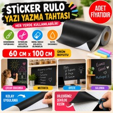 Aslanoğlu Store Sticker Rulo Yapışkanlı Çocuk Yazı Yazma Tahtası Yazı Yazma Sticker