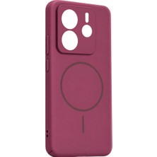 Aslanoğlu Store Xiaomi Redmi Note 14 4g Mika Pc Magsafe Kapak - Bordo