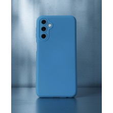 Aslanoğlu Store Samsung Galaxy M34 5g Kılıf Nano Içi Kadife Silikon - Mavi