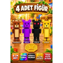 Yagliz 4'lü Set Super Bear Adventure Kahverengi, Mor, Siyah ve Altın Ayı Figür Oyuncak