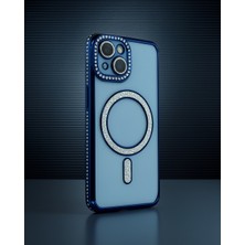 Aslanoğlu Store Apple Iphone 13 Kılıf Joke Simli Magneticsafe Kılıf - Lacivert