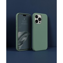 Aslanoğlu Store Apple Iphone 15 Pro Kılıf First Silikon - Koyu Yeşil