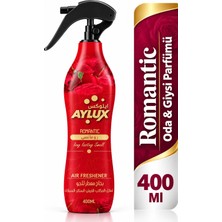 Aylux Romantic Oda Parfümü, Tekstil Parfümü, Hava Ferahlatıcı, Koku Giderici Ve Araç Kokusu 400 ML