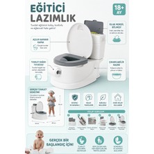 Marvielle Eğitici Lazımlık Çocuk Tuvalet Eğitim Seti Islak Mendil Bölmeli Tuvalet Kağ - Klozet Adaptörü & Lazımlık