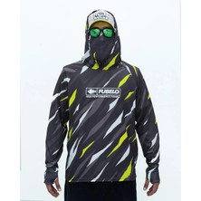 Fubelo Pro Drift Windie Performance Teknik Outdoor ve Bisiklet Tişörtü - Siyah (2XL Beden)