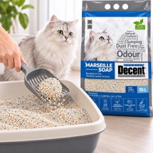 Aslanoğlu Store Decent Marsilya Sabun Kokulu Topaklanan Kedi Kumu 10 Lt