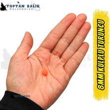Cotras Kulplu Turuncu Sazan Balık Boncuğu 8 mm (Kulp / Iç Çap: 2 Mm) - 500 gr Paket