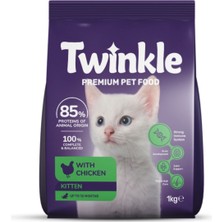 Twinkle Tavuklu Yavru Kedi Maması 1 kg – Vitaminli ve Dengeli Beslenme Formülü