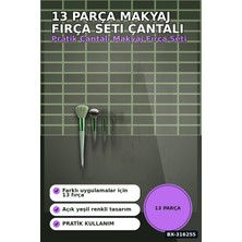 Eco Lounge Makyaj Fırça Seti Çantalı Yumuşak Kıllı Yüz Göz ve Dudak Uygulama Fırçaları BX-316255