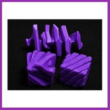 Salmore 3D Baskı Fidget Puzzle Küp - Hareketli Dönüşebilen Stres Giderici Zeka Oyuncağı, Masaüstü Fidget Küp-Mor Bty
