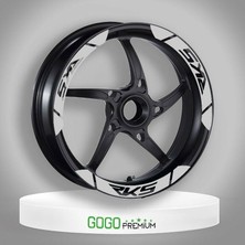 Gogo Premium Rks Uyumlu Beyaz Geniş 1 Set Jant Şeridi