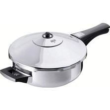 Kuhn Rikon Kuhn Rıkon 3346 Düdüklü Tencere/buharlı Pişirme Tenceresi Duromatıc Inox Hızlı Kızartma Tavası, Indüksiyon, Paslanmaz Çelik, Gümüş, 2,5 Litre/24 cm