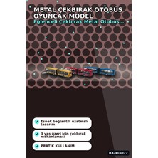 Eco Lounge Metal Çekbırak Otobüs Oyuncağı 1 Adet, Çocuklar Için Kutulu Model Taşıt BX-316077
