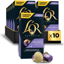 L'or Espresso 08 Lungo Profondo x 10 Paket, Orta Kavurma