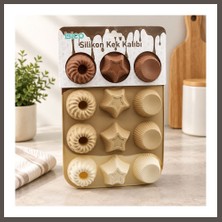 Nexora Living Silikon Muffin Kek Kalıbı Desenli Nxrlvng