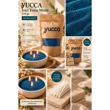 Yucca Gift Inci Tozu Mum Petrol Mavi - Koyu Mavi