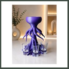Bezos 3D Baskı Ahtapot Shot Dispenser - Eğlenceli Bardak Dağıtıcı ve Masaüstü Sunum Aparatı Nhr
