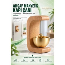 Transformacion Ahşap Kapı Çanı - Deprem Zili - Dekoratif Zil -Japon Rüzgar Çanı  Yapışkanlı ve Mıknatıslı 722666