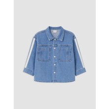 Lc Waikiki Yeni Sezon Indigo Uzun Kollu Erkek Çocuk Jean Gömlek