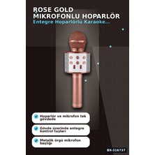 Eco Lounge Karaoke Mikrofonlu Hoparlör Bluetooth Şarjlı Rose Gold Eko Ayarlı USB Sd BX-316737