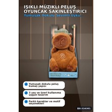 Eco Lounge Işıklı Müzikli Peluş Oyuncak 28 cm Nefes Alan Hareketli Sakinleştirici Uyku Arkadaşı BX-316301